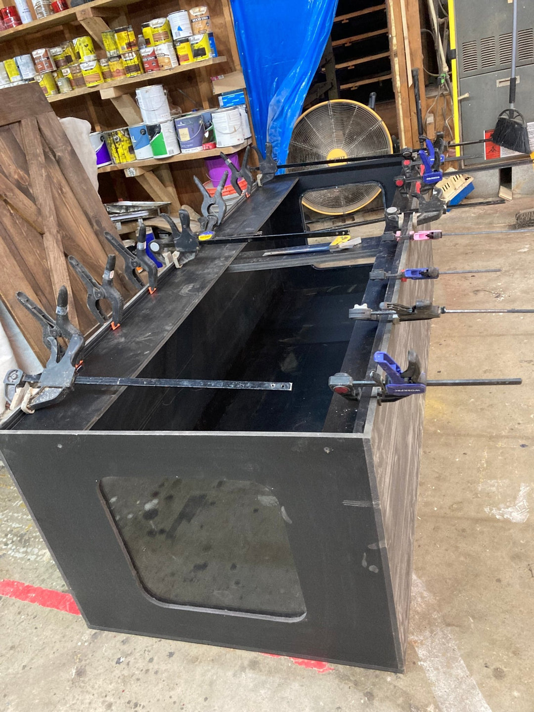 72" Black PVC Reptile Enclosure: Bioactive Habitat for Pythons - Stumps Custom Wood