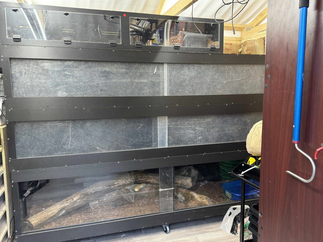 8 Ft Black Bioactive PVC Reptile Enclosure – 96" Habitat - Stumps Custom Wood