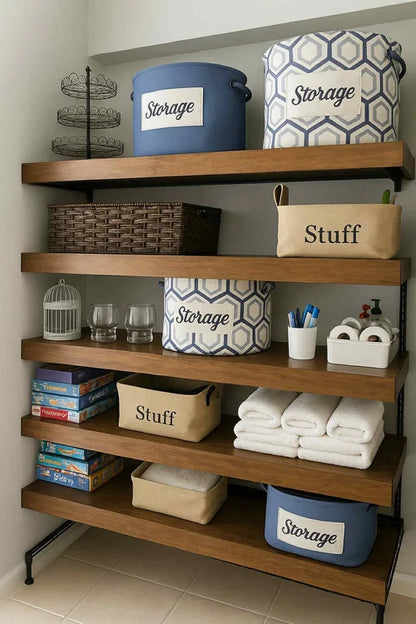 Wooden Wire Shelf Covers | Custom Floating Shelf Tops