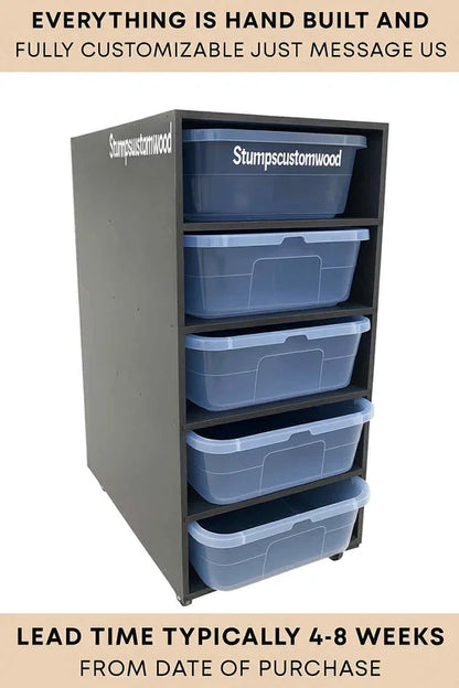 SCW 28qt Recessed Heat Reptile Rack | PVC Snake Breeder Rack