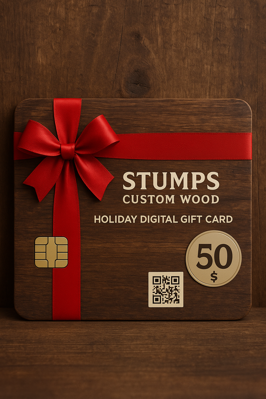 Stumps Custom Wood Holiday Digital Gift Card