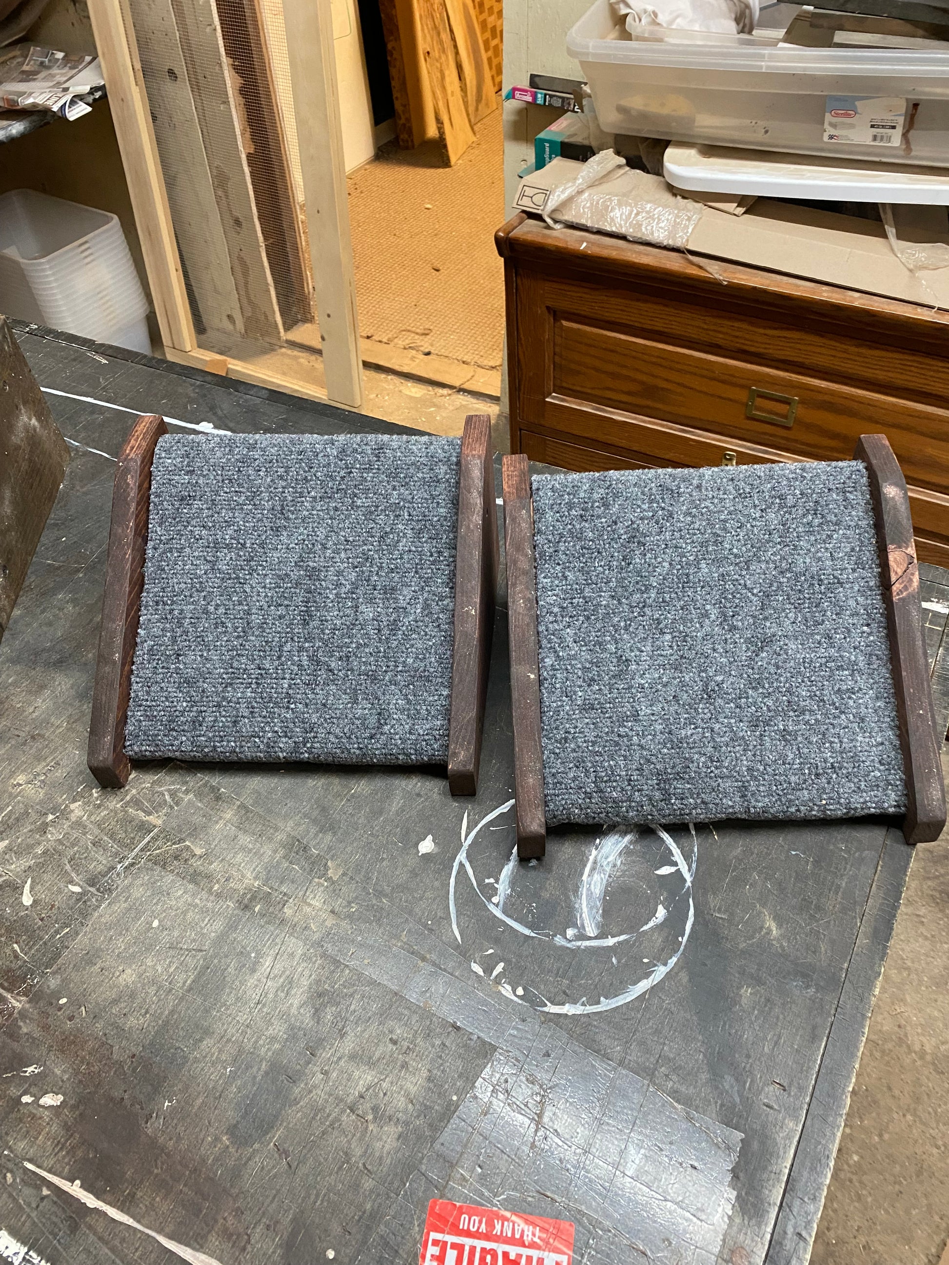 Wooden Dog Ramp for stairs in home setting - handmade in Ohio USA