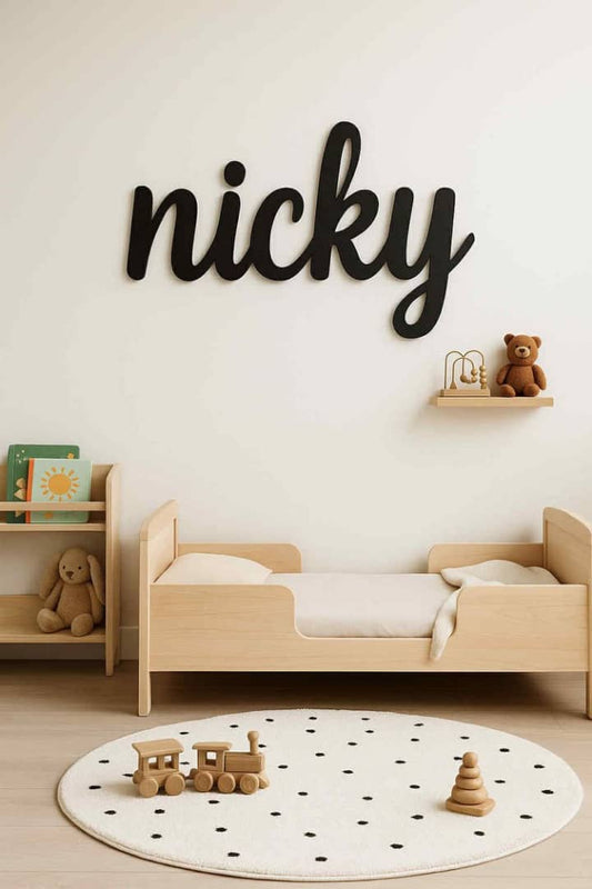 3D Name Wall Hanging Decor | Personalized Wooden Nursery & Kids Room Sign