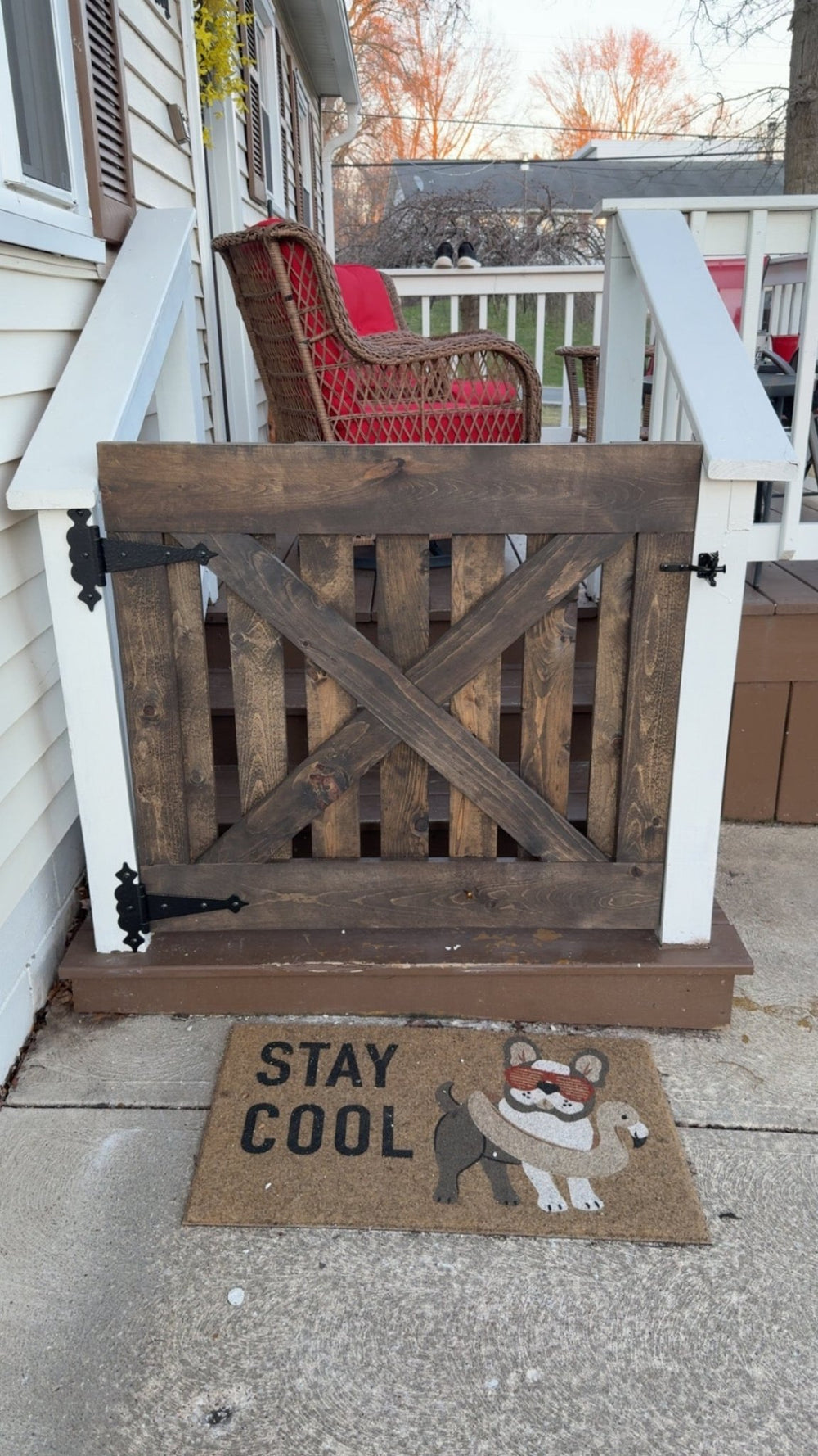 ANY SIZE Baby & Dog Gate – Custom Handcrafted Wooden Safety Gate - Stumps Custom Wood