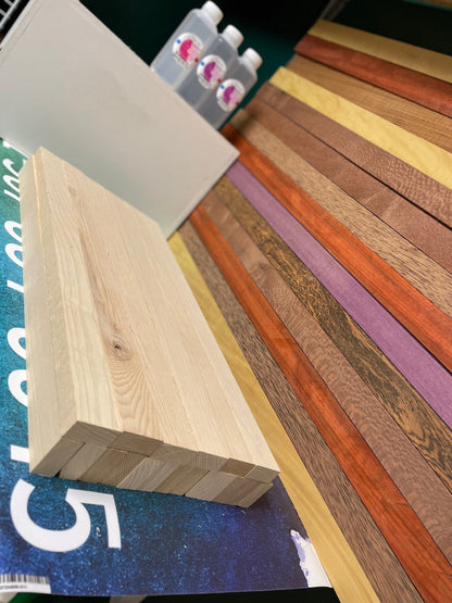 Ash Kings Hardwood Cutting Board Blanks: 3/4" x 1 3/4" (19 pc) - Stumps Custom Wood