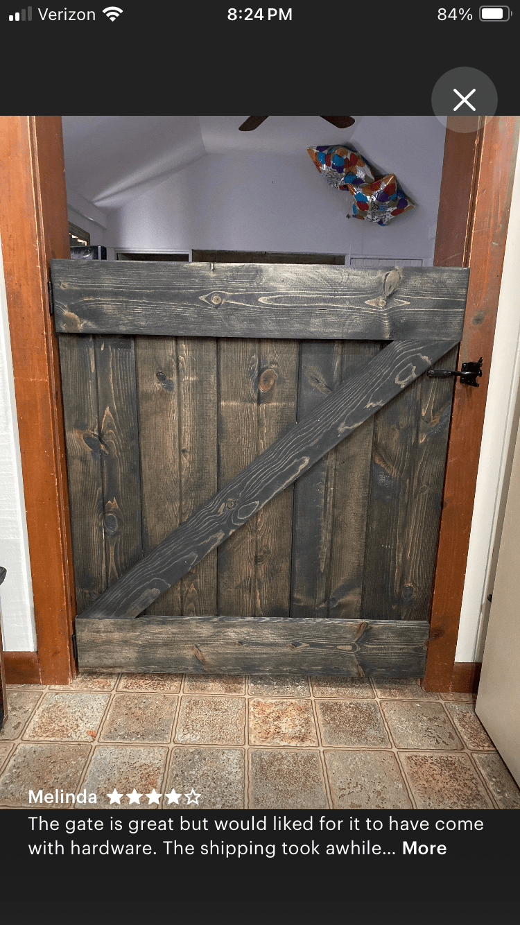 Barn Door Style Baby Pet Gate | Custom Handmade Wooden Safety Gate - Stumps Custom Wood