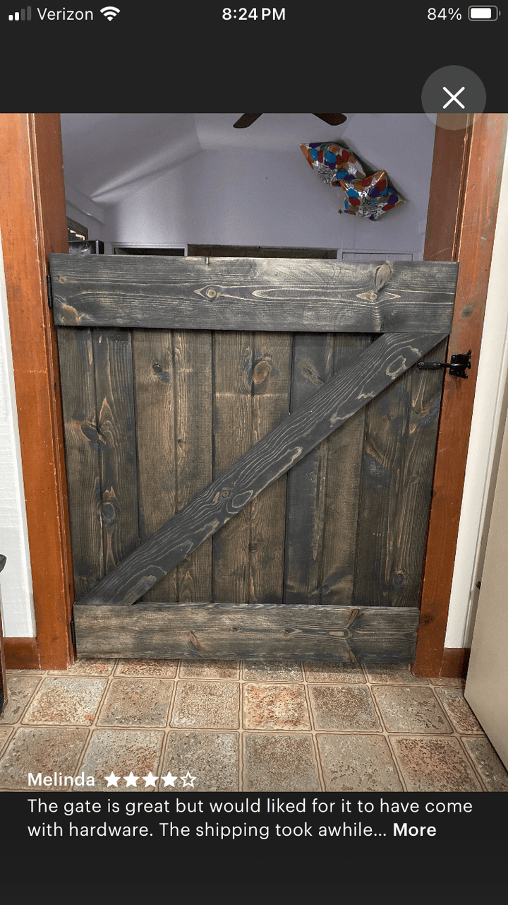 Barn Door Style Baby Pet Gate | Custom Handmade Wooden Safety Gate - Stumps Custom Wood