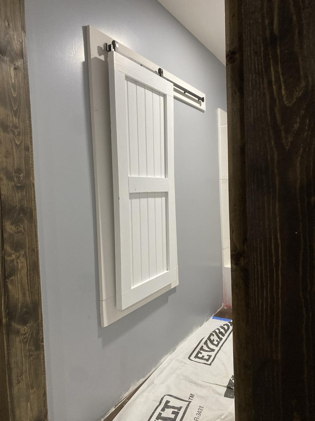 Barn Door Style Baby Pet Gate | Custom Handmade Wooden Safety Gate - Stumps Custom Wood