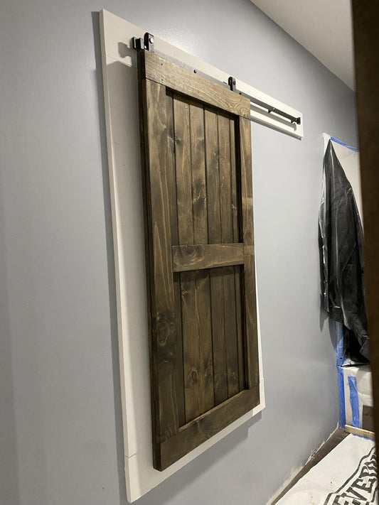 Barn Door Style Baby Pet Gate | Custom Handmade Wooden Safety Gate - Stumps Custom Wood