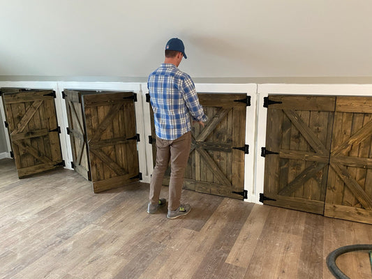 Barn Door Style Baby Pet Gate | Custom Handmade Wooden Safety Gate - Stumps Custom Wood