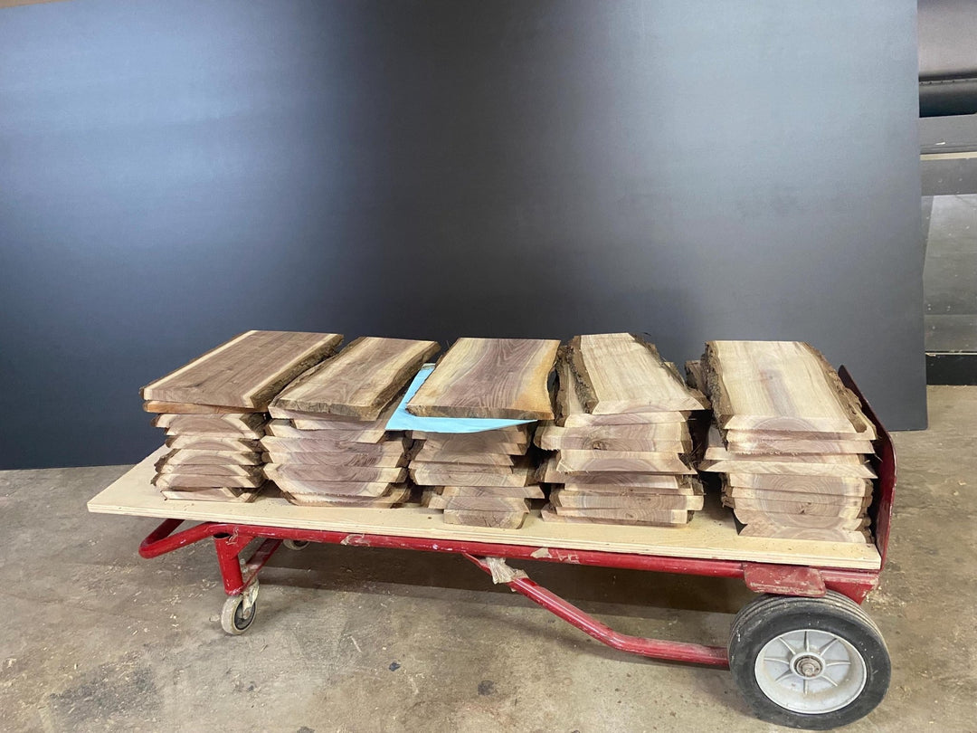Black Walnut Live Edge Slab: DIY Charcuterie Board &amp; Epoxy Tabletop - Stumps Custom Wood