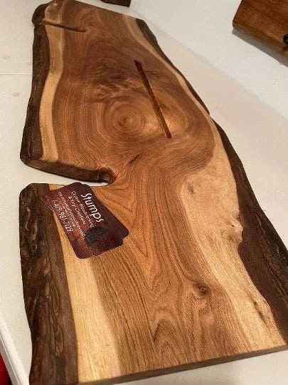 Butternut Live Edge Bath Board | Handmade Wooden Tub Tray - Stumps Custom Wood