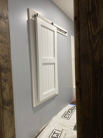 Barn Door Style Baby/Pet Gate | Custom Handmade Wooden Safety Gate