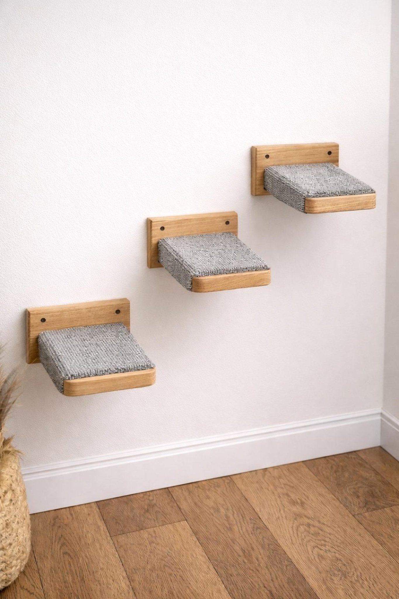 Cat Wall Climbing Blocks 3 Pack Vertical Play Path - Stumps Custom Wood