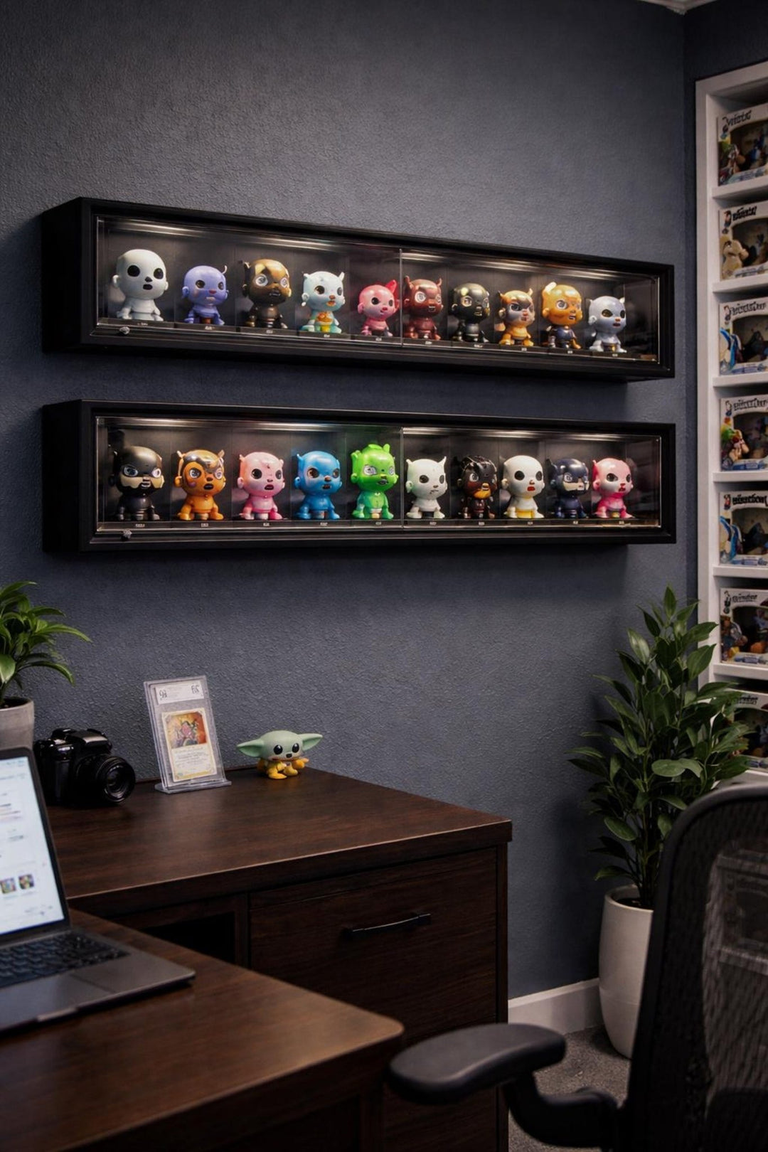 Collectors Wall Display Case With Clear Sliding Front - Stumps Custom Wood