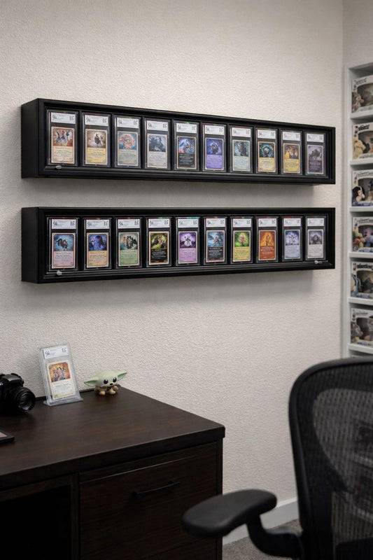 Collectors Wall Display Case With Clear Sliding Front - Stumps Custom Wood