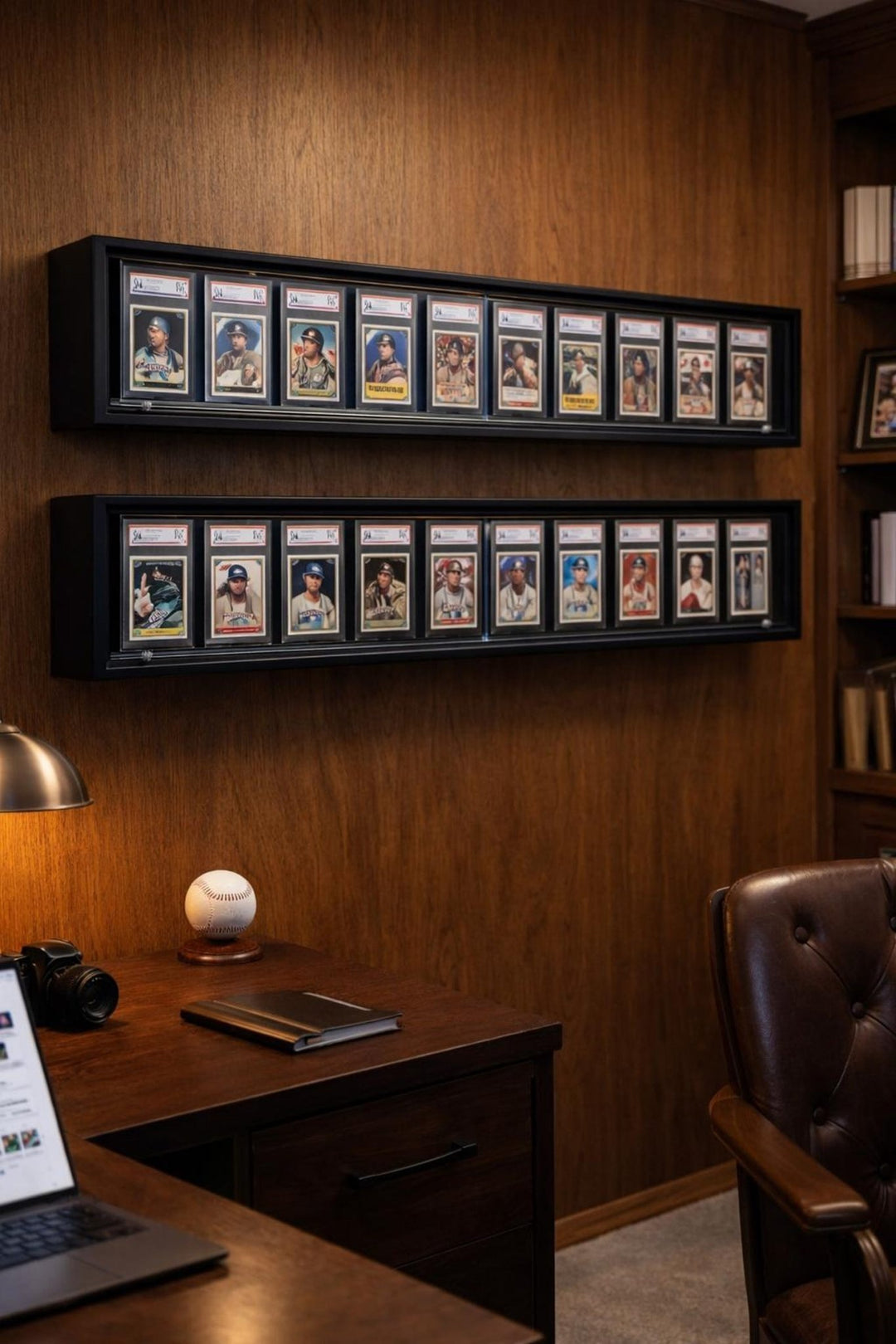 Collectors Wall Display Case With Clear Sliding Front - Stumps Custom Wood