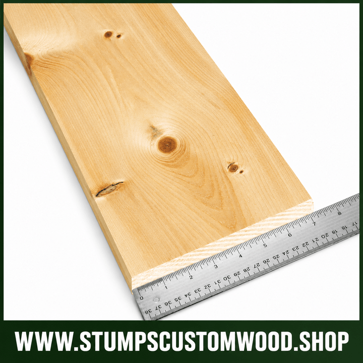 Custom 1x8 Pine Board Cut to Length - Stumps Custom Wood