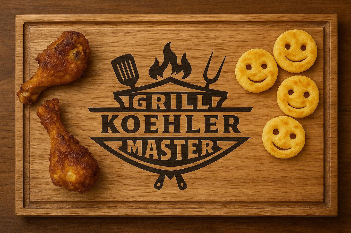 Custom BBQ Cutting Board, Fathers Day Gift, Barbeque Serving Tray - Stumps Custom Wood