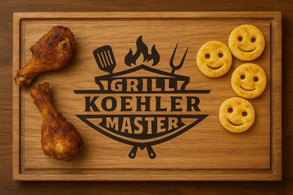 Custom BBQ Cutting Board, Fathers Day Gift, Barbeque Serving Tray - Stumps Custom Wood