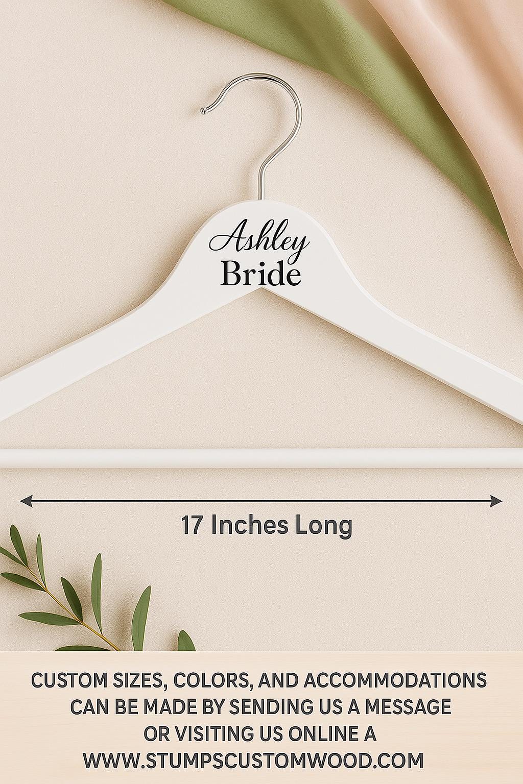 Custom Bridesmaid Hanger – Personalized Wooden Wedding HangerGift Idea - Stumps Custom Wood