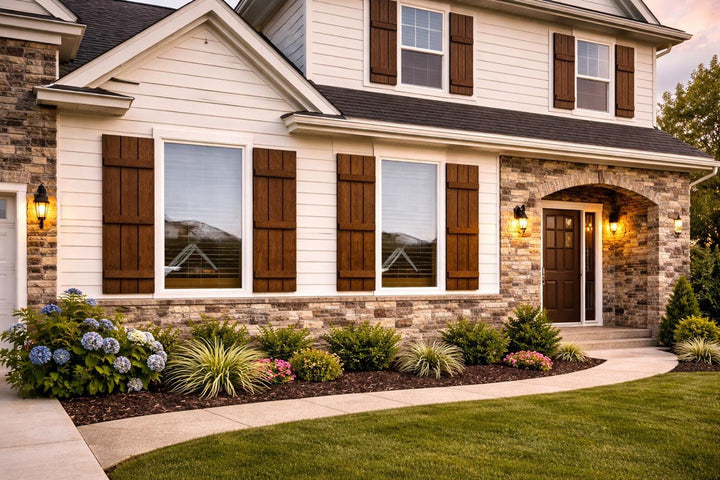Custom Cedar Window Shutters | Exterior Wood - Stumps Custom Wood
