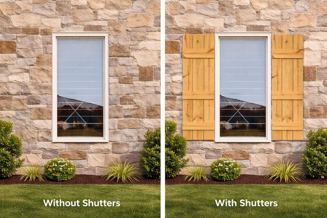 Custom Cedar Window Shutters | Exterior Wood - Stumps Custom Wood