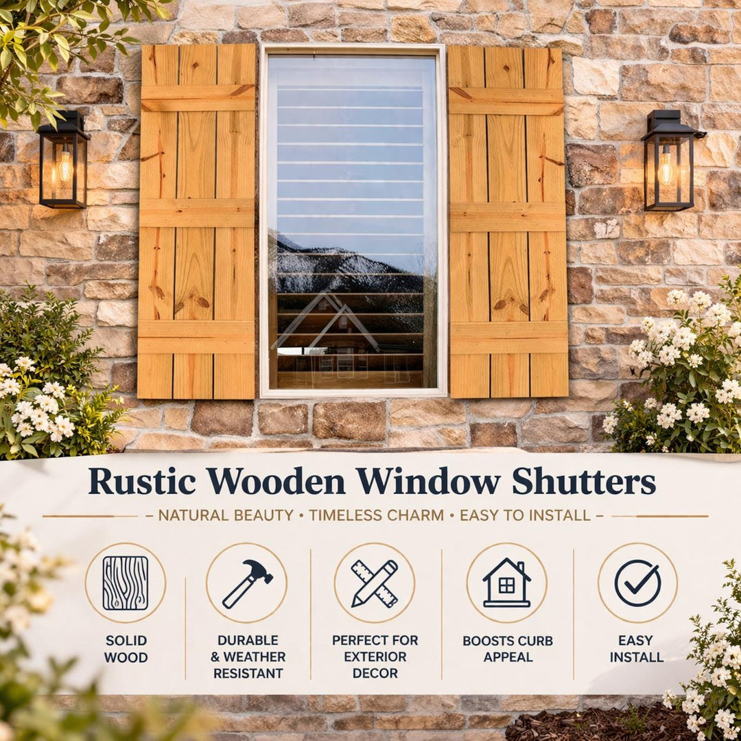 Custom Cedar Window Shutters | Exterior Wood - Stumps Custom Wood