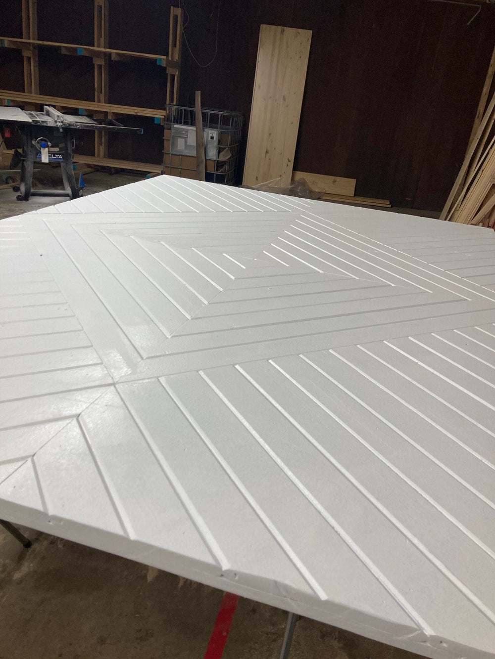 Custom Chevron Barn Door: Solid Pine, Modern Rustic Style - Stumps Custom Wood