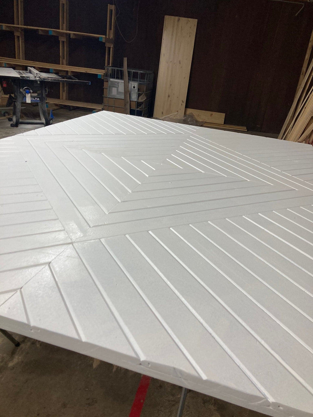 Custom Chevron Barn Door: Solid Pine, Modern Rustic Style - Stumps Custom Wood