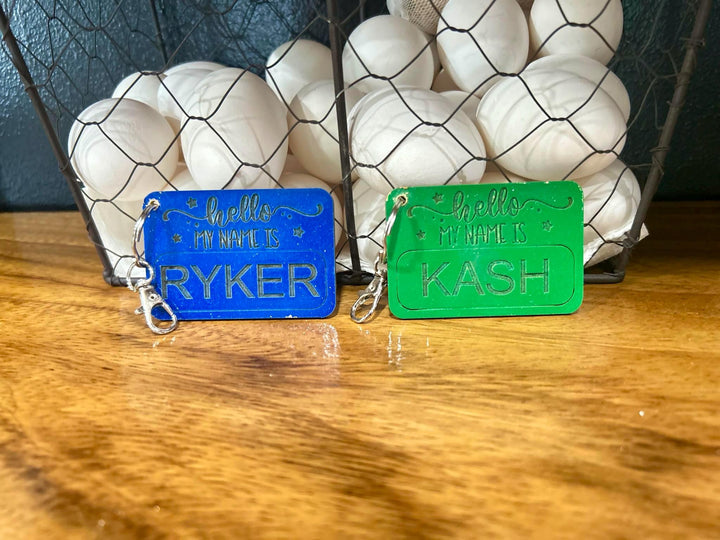 custom colored backpack name tags – The Ultimate Back - to - School - Stumps Custom Wood