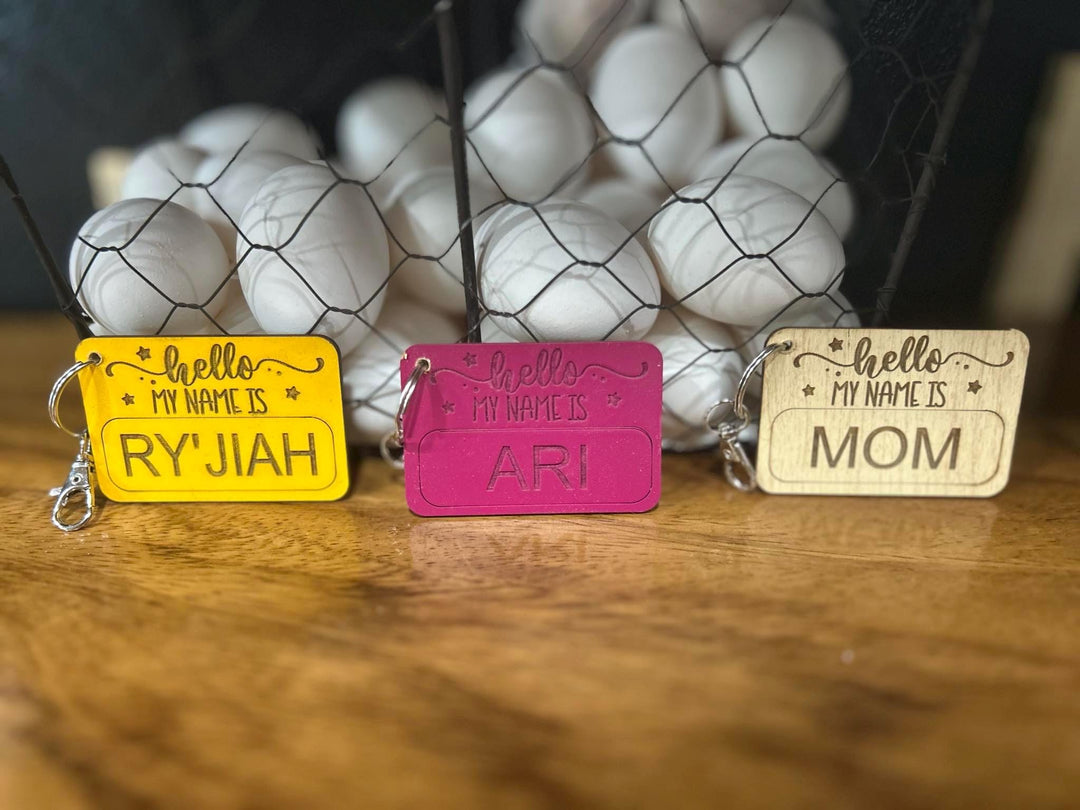 custom colored backpack name tags – The Ultimate Back - to - School - Stumps Custom Wood