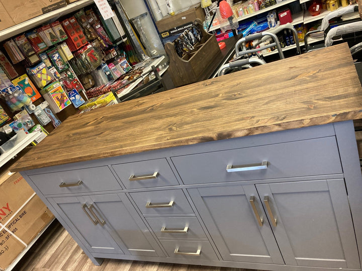 Custom Live Edge Wood Island Top: Kitchen Butcher Block - Stumps Custom Wood