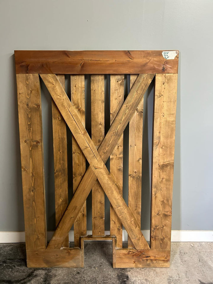 custom pet gate with door | Handmade Indoor/Outdoor Safety Gate - Stumps Custom Wood
