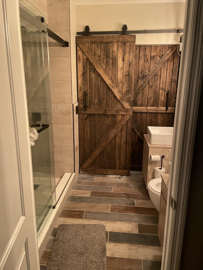 custom rustic sliding door: Custom Rustic Sliding Door Fully Assembled - Stumps Custom Wood