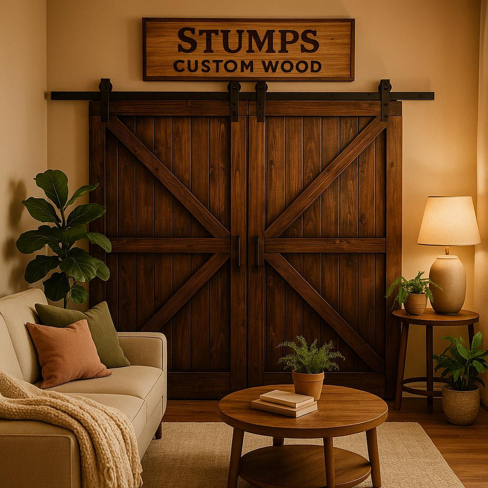 custom rustic sliding door: Custom Rustic Sliding Door Fully Assembled - Stumps Custom Wood