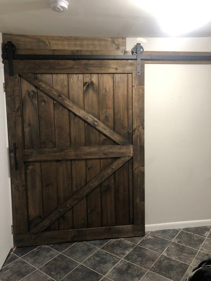 custom rustic sliding door: Custom Rustic Sliding Door Fully Assembled - Stumps Custom Wood