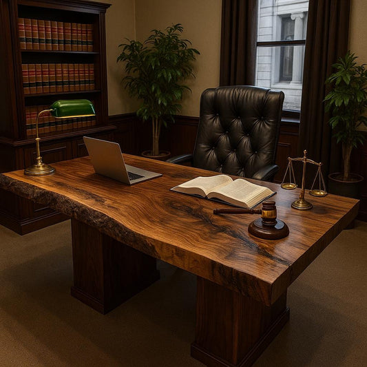 Custom Walnut Live Edge Table: Rustic Handmade Furniture - Stumps Custom Wood