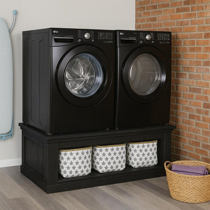 custom washer dryer pedestal | Farmhouse Laundry Base - Stumps Custom Wood