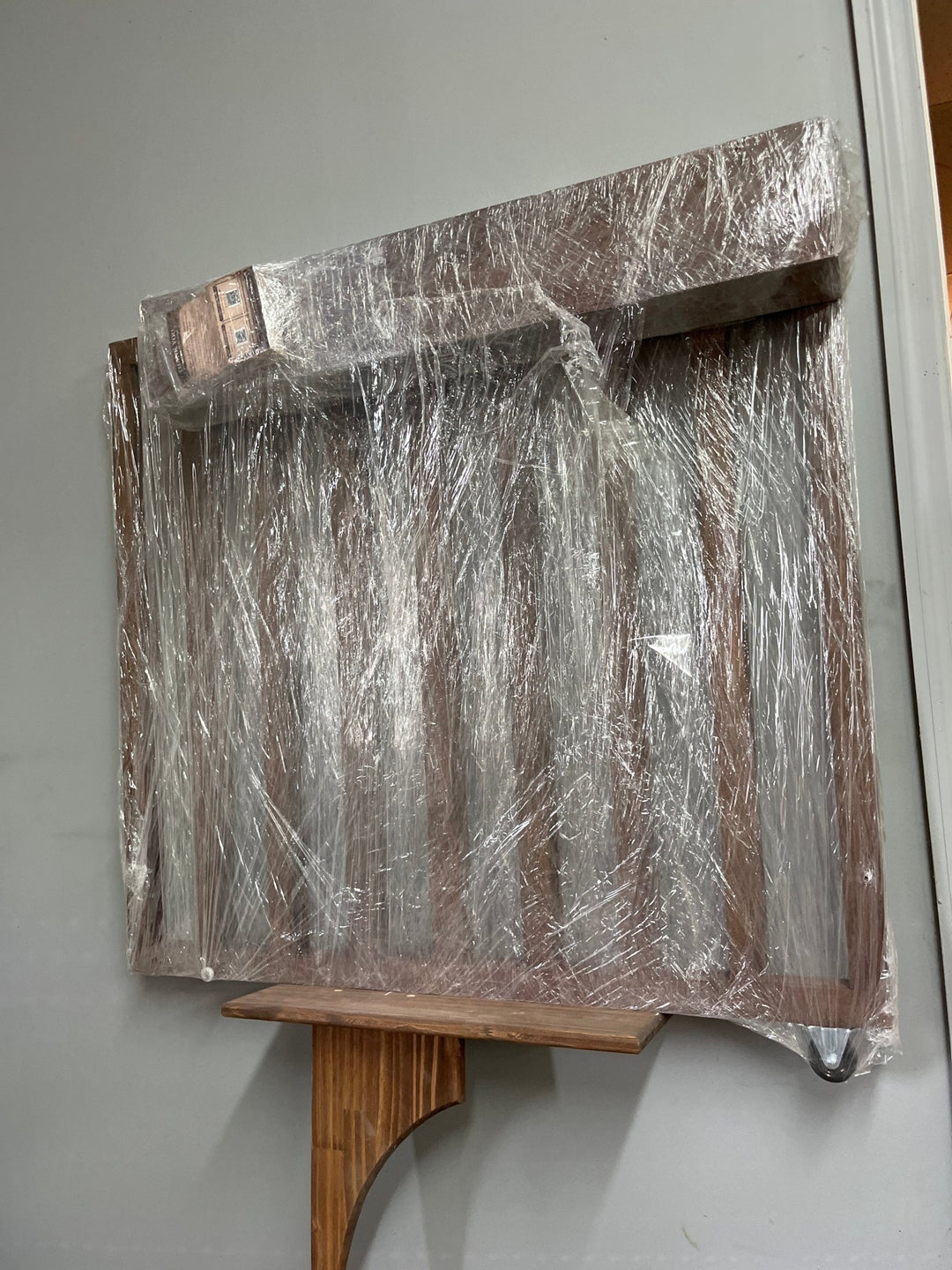 Dark Walnut Sliding Pocket Gate 39” wide x 36”tall (Clearance) - Stumps Custom Wood