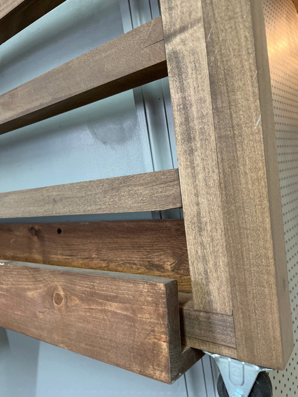 Dark Walnut Sliding Pocket Gate 53” wide x 36”tall (Clearance) - Stumps Custom Wood