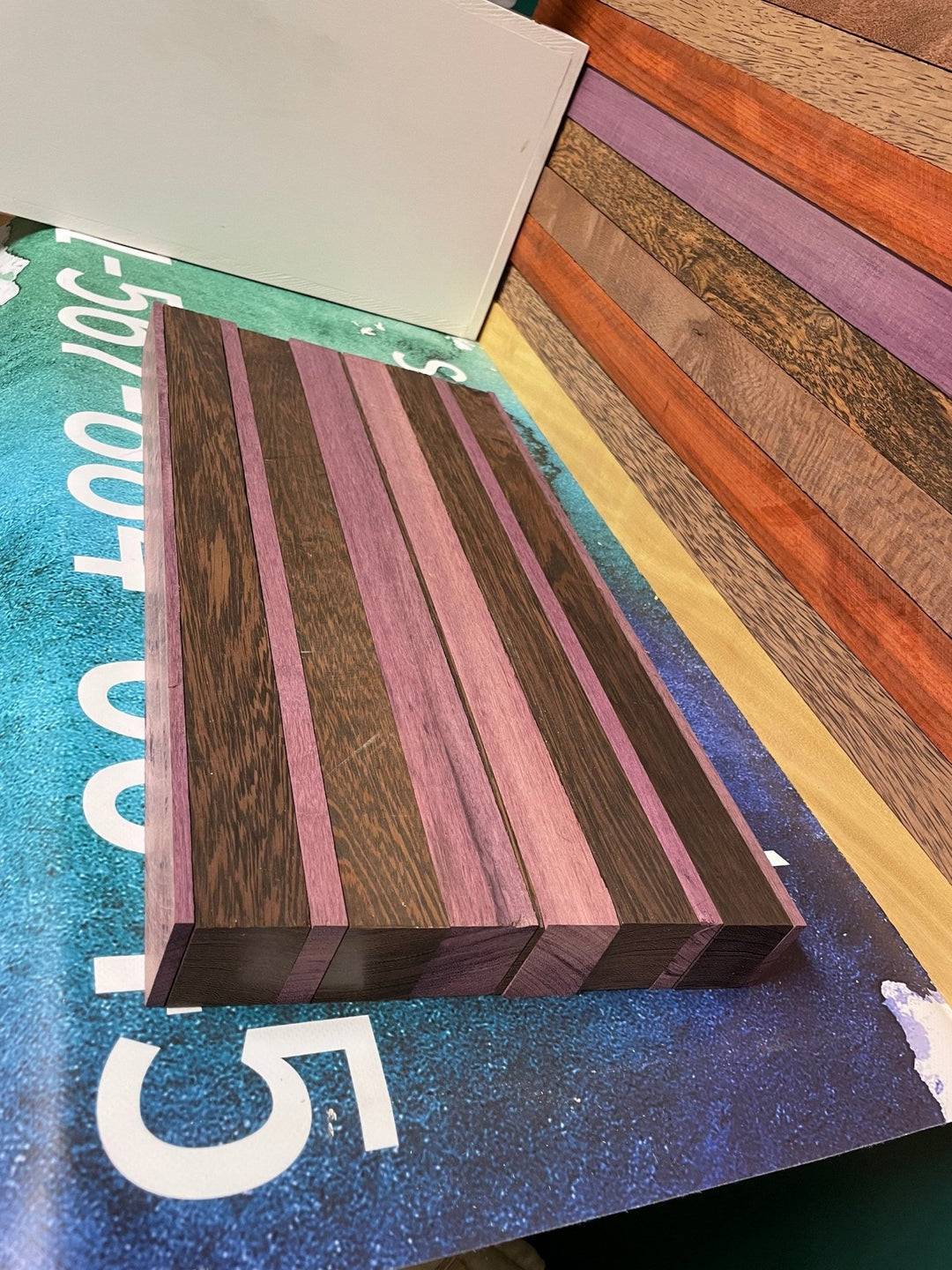 Exotic Hardwood Cutting Board Blanks: Mixed Wood Lumber (19pc) - Stumps Custom Wood