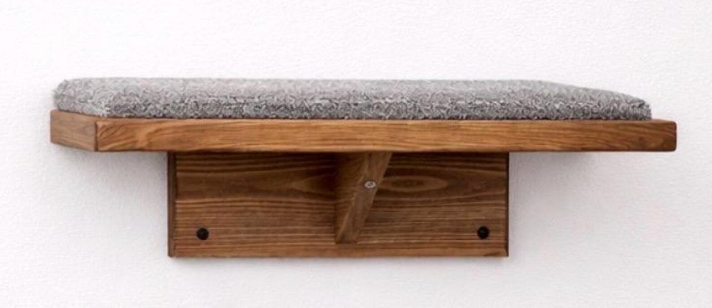 Floating Cat Wall Perch Ledge With Carpet Grip - Stumps Custom Wood
