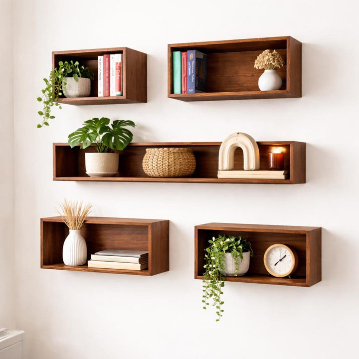 Floating Walnut Bookcase Shelf With Hidden Mount - Stumps Custom Wood