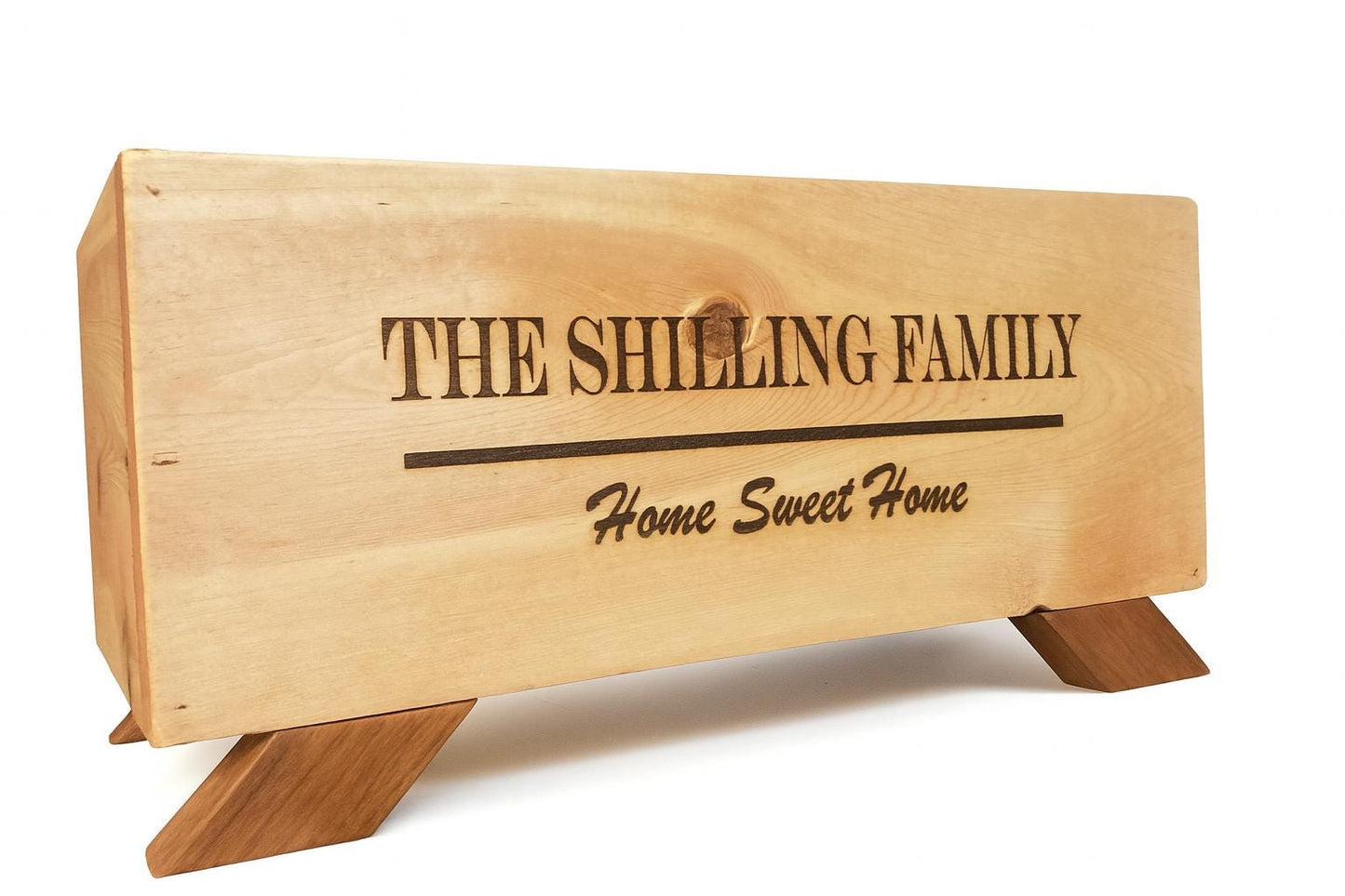 Handmade Wooden Bar Wine Cooler Trough: Engraved Beverage Station - Stumps Custom Wood
