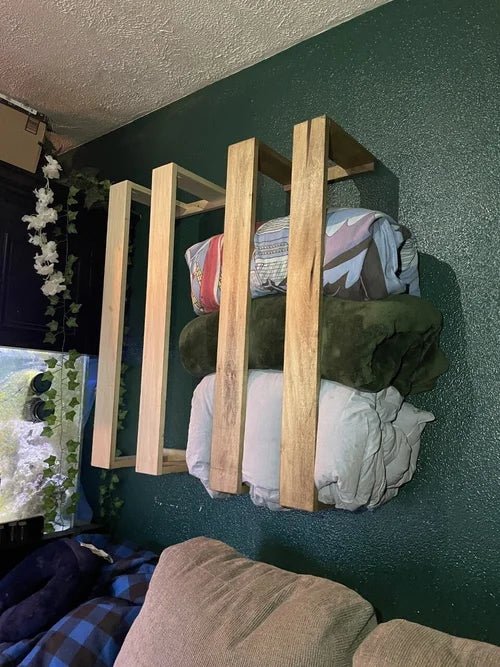high quality blanket ladder | High - Quality Wall - Mounted Blanket - Stumps Custom Wood