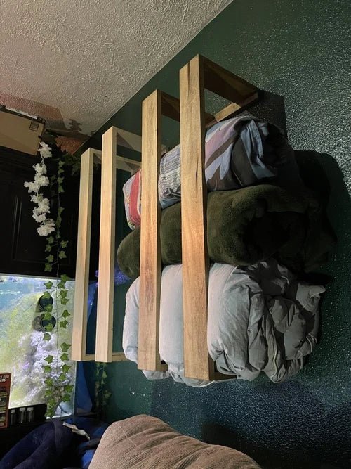 high quality blanket ladder | High - Quality Wall - Mounted Blanket - Stumps Custom Wood