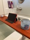 Padauk Wood Bath Tray | Handmade Exotic Wooden Bathtub Board
