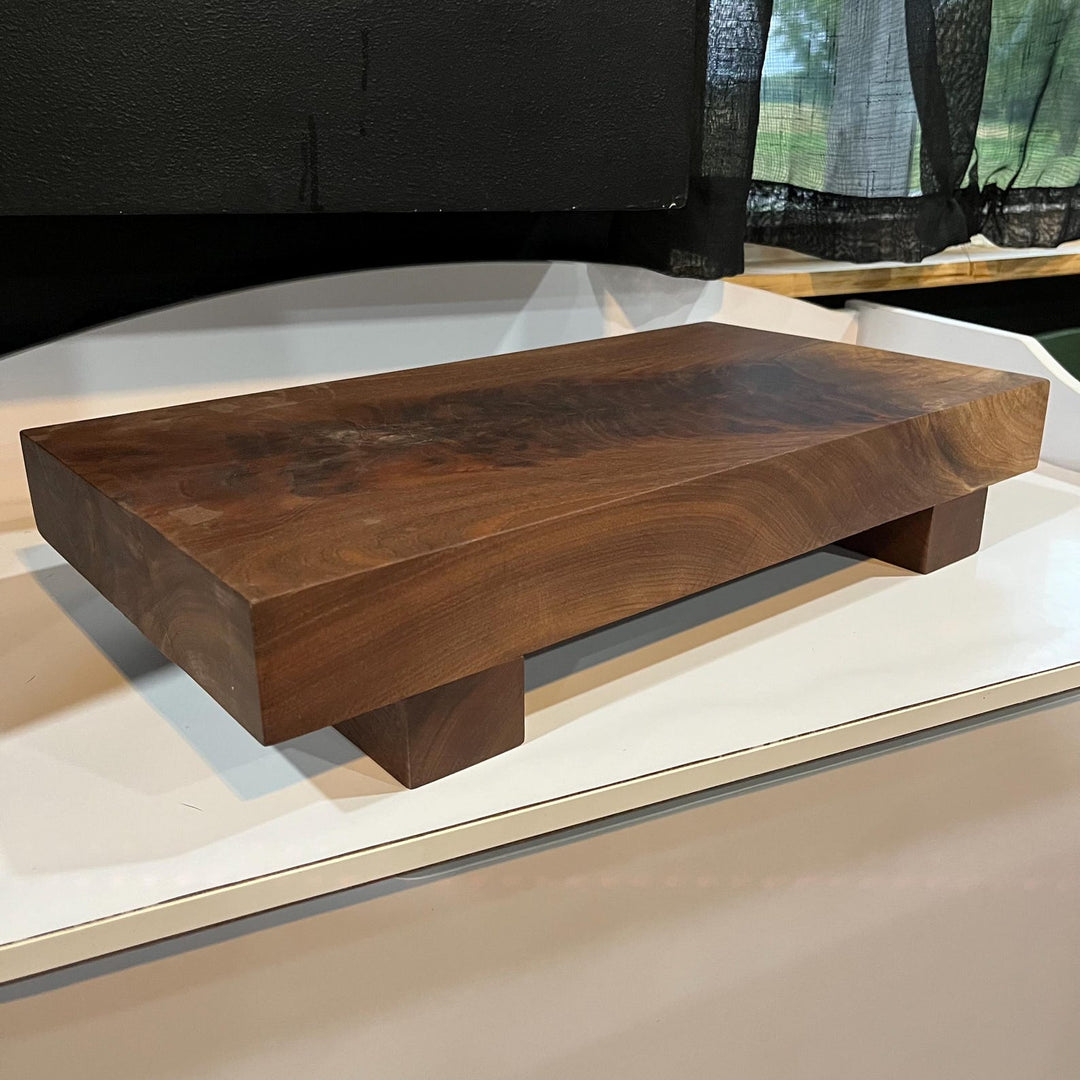 Handmade Walnut Wood Riser, Tabletop Plant Stand, Candle Display Shelf