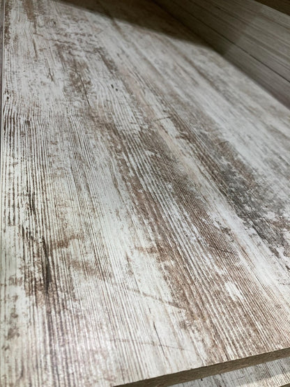 Farmhouse White Barnwood Tone Shelves – 3/4” Custom Cut Boards